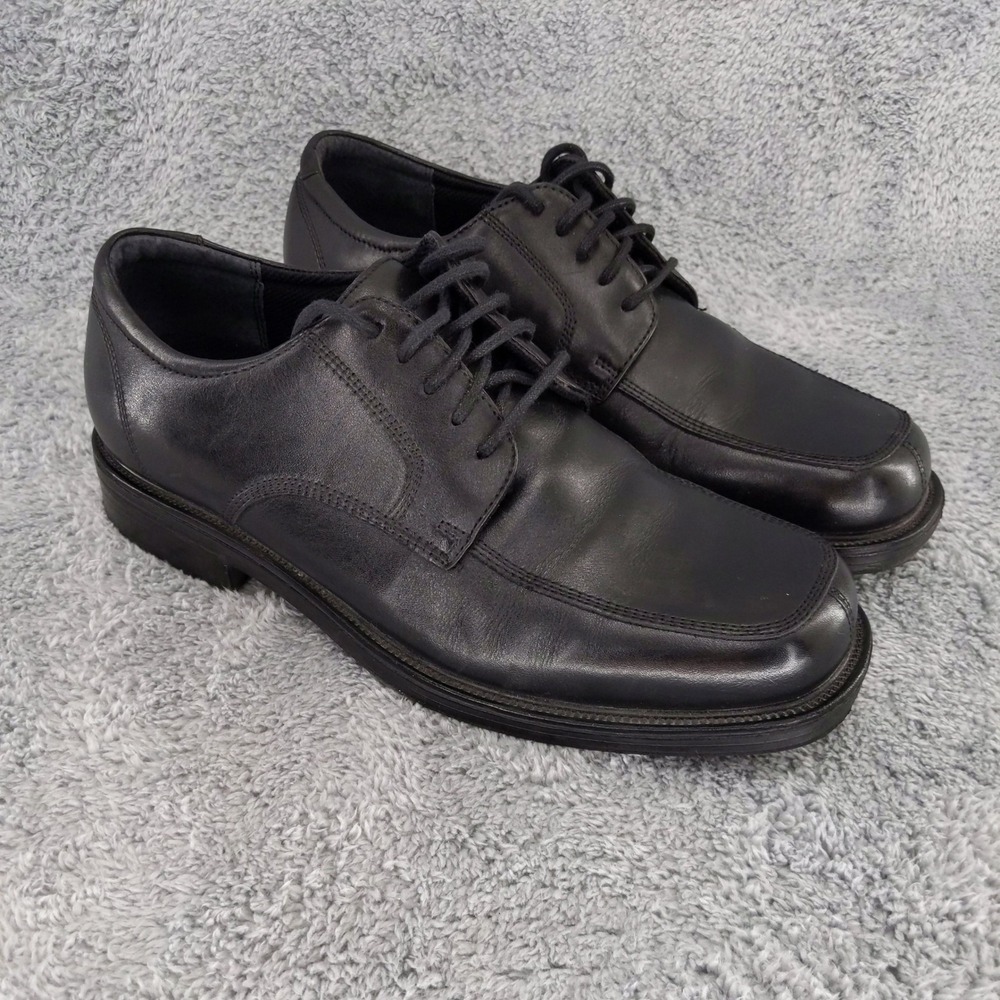 Nunn Bush Mens Black Leather Square Toe Comfort Gel‎ Dress Shoes 10.5M